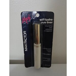 New Vintage Max Factor Soft Lustre Liquid Eyeliner Fine Line Brush Black USA